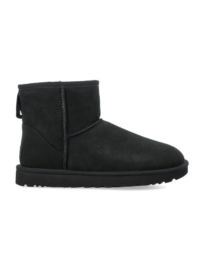 Ugg Classic Mini Ii Suede Boots With Shearling Lining Black Upper