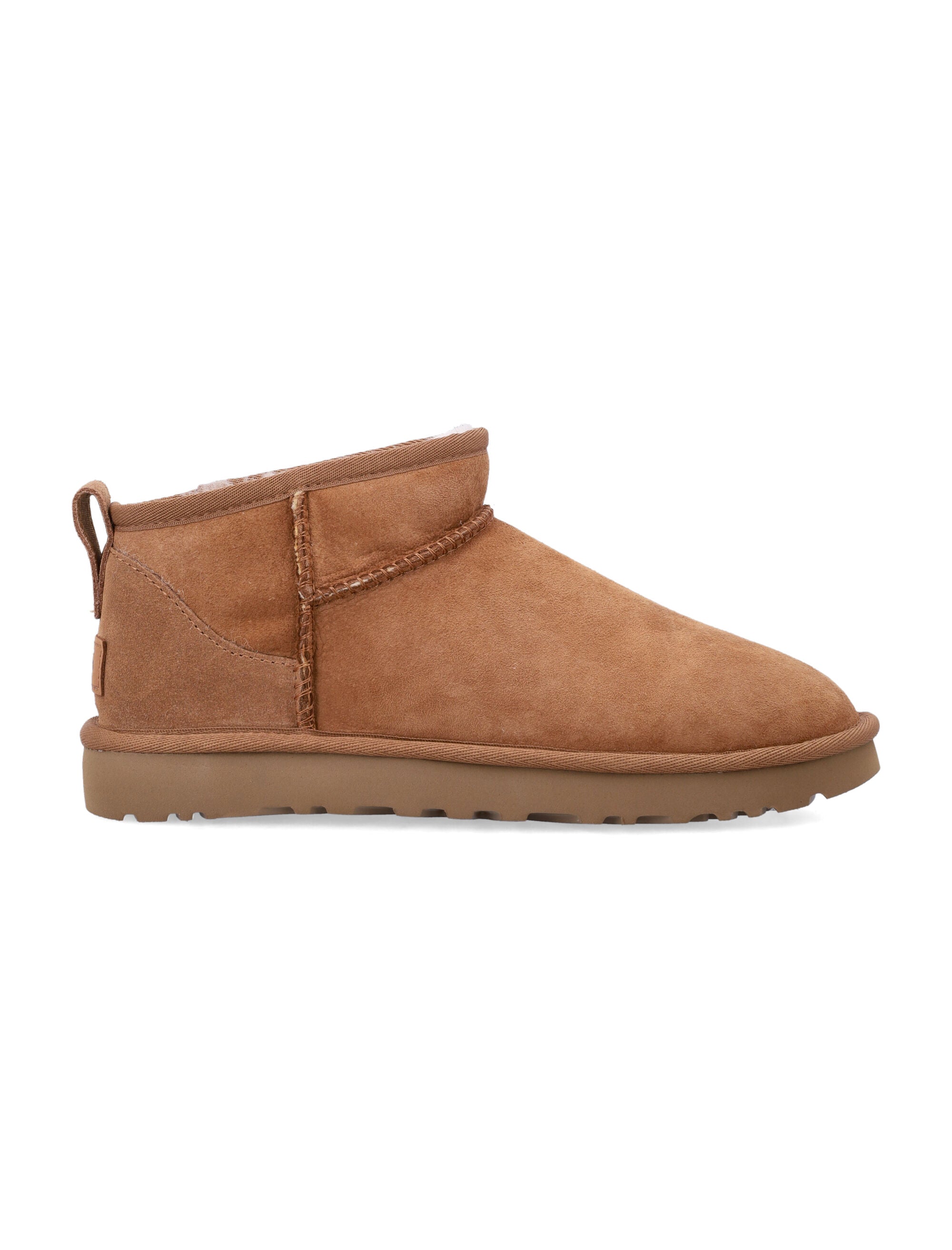 Ugg Classic Ultra Mini Suede Boots For Woman Chestnut Upper