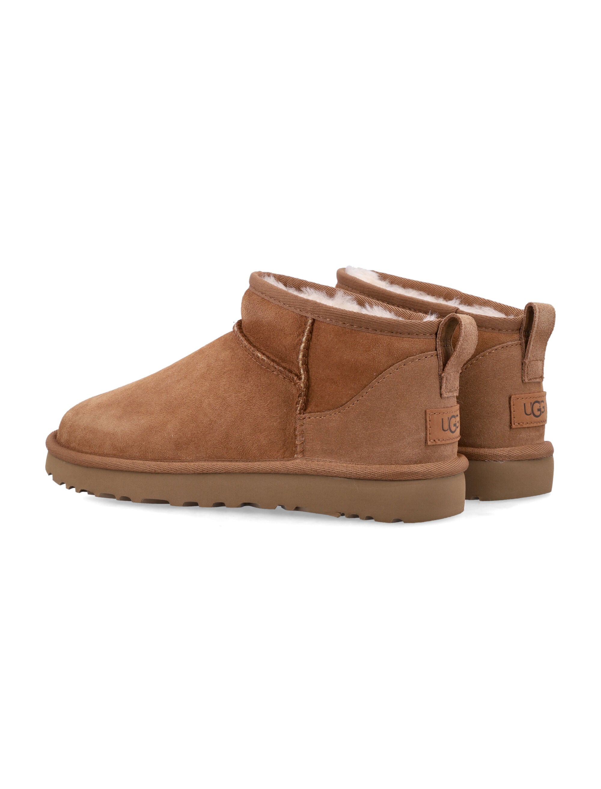 Ugg Classic Ultra Mini Suede Boots For Woman Chestnut Upper