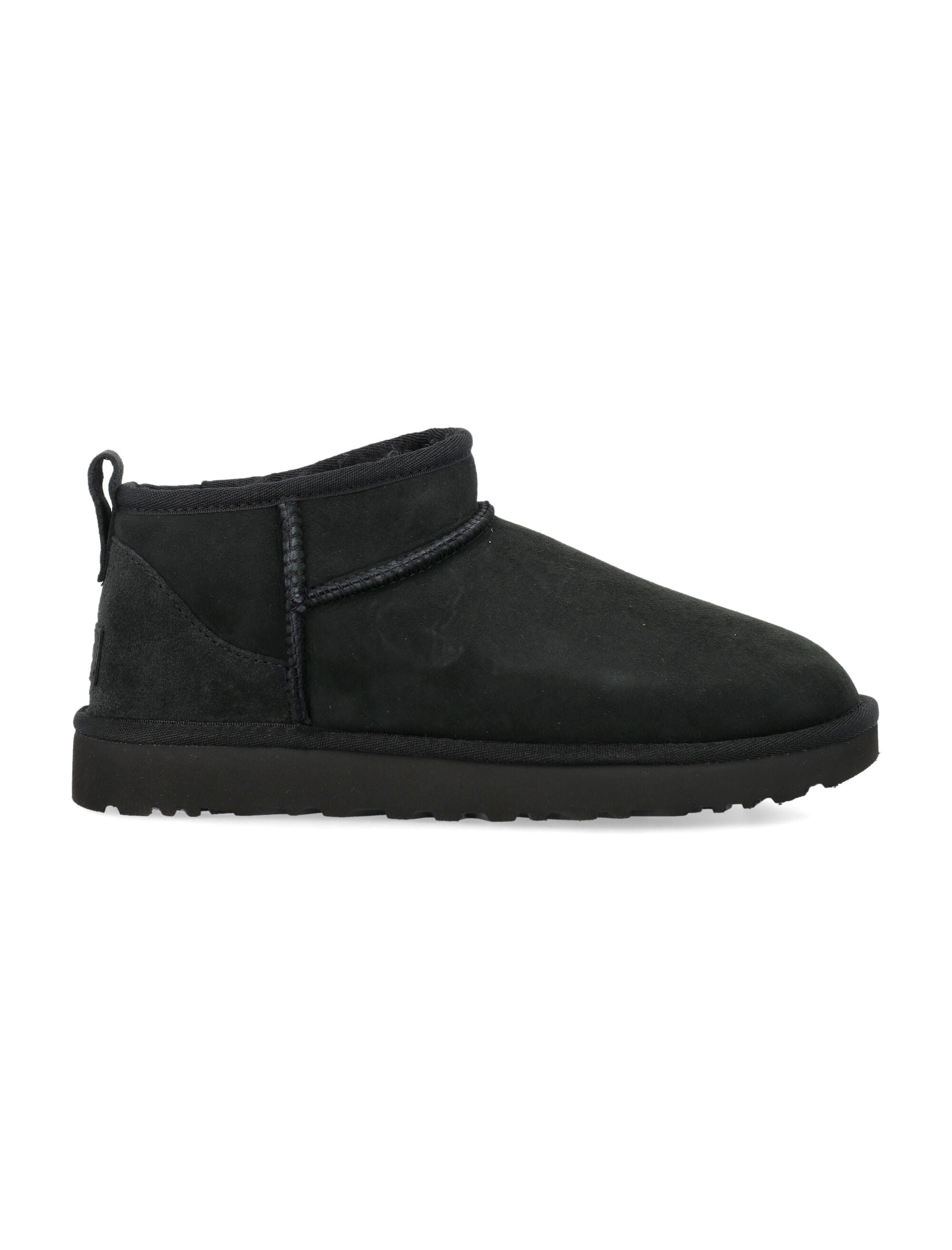 Ugg Classic Ultra Mini Suede Boots For Woman Black Upper