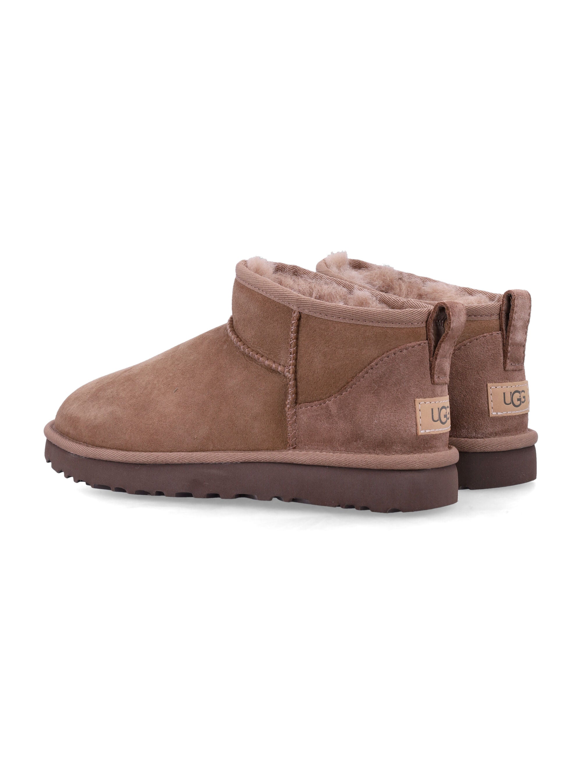 Ugg Classic Ultra Mini Suede Boots For Woman Rocky Oak Upper