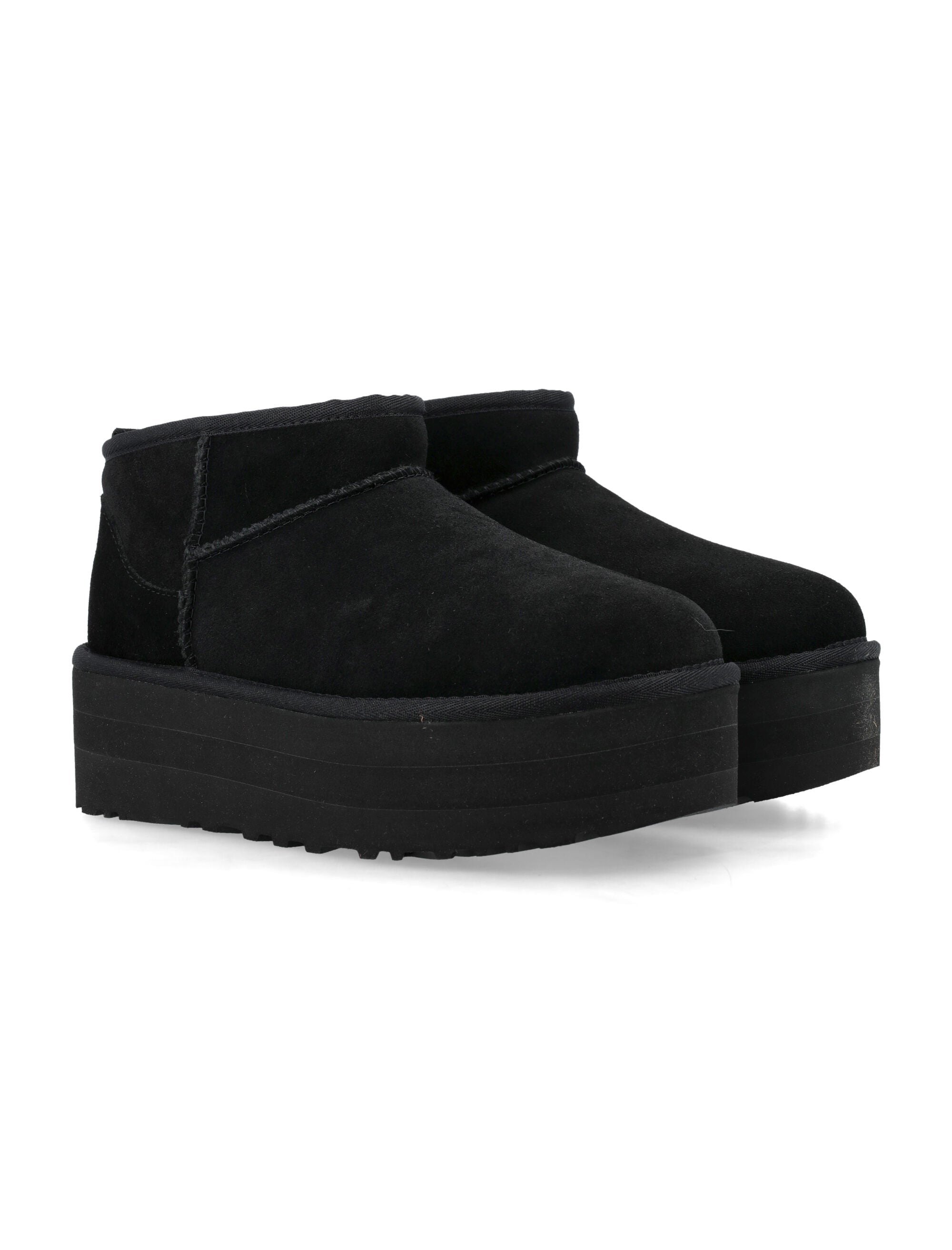 Ugg Womans Classic Ultra Mini Platform Black Upper Boot