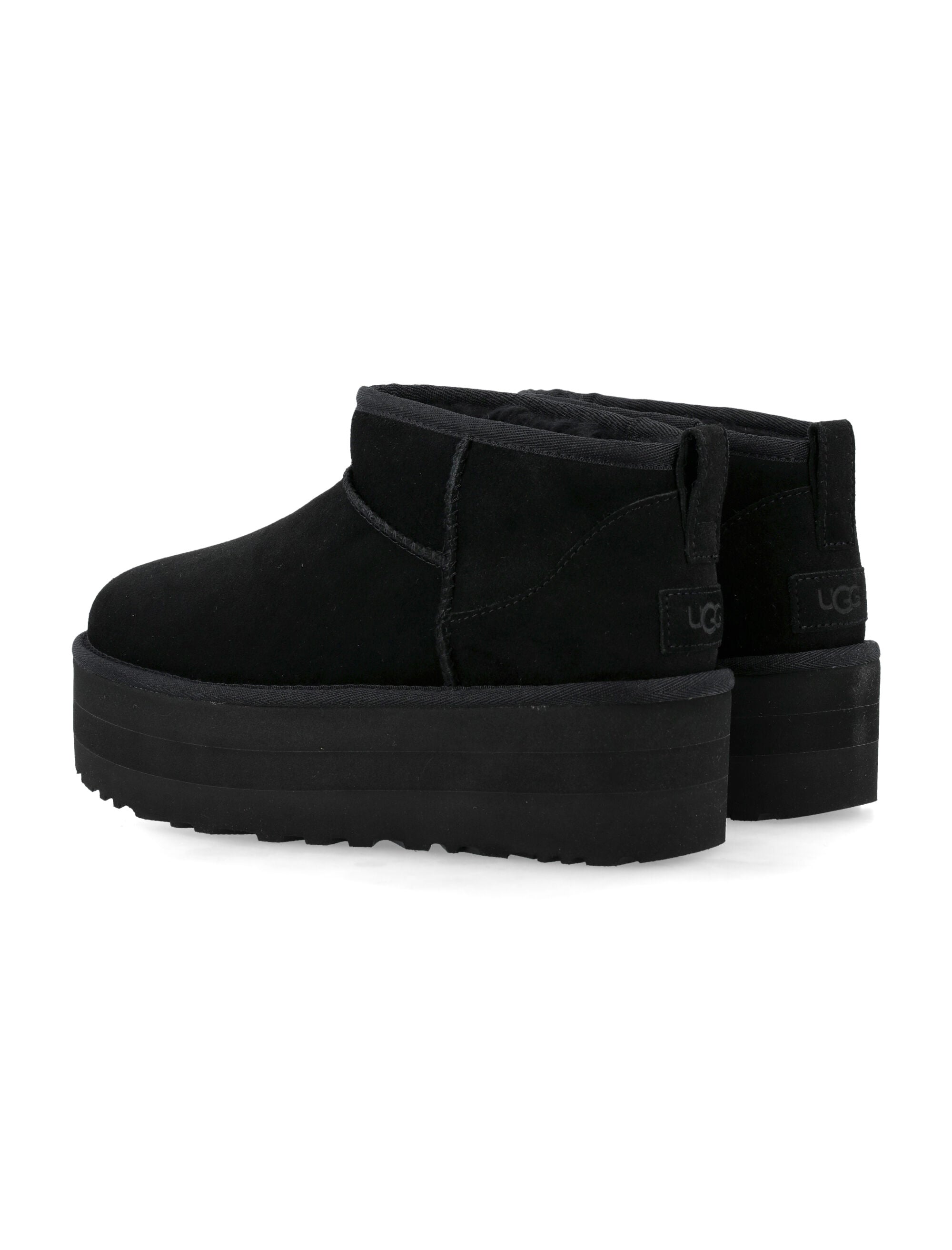 Ugg Womans Classic Ultra Mini Platform Black Upper Boot