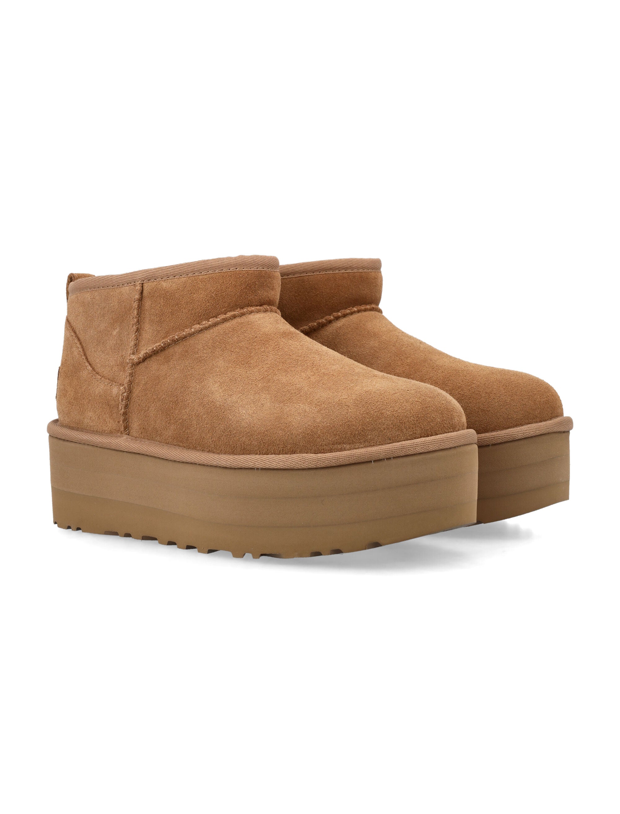 Ugg Womans Classic Ultra Mini Platform Chestnut Upper Boot