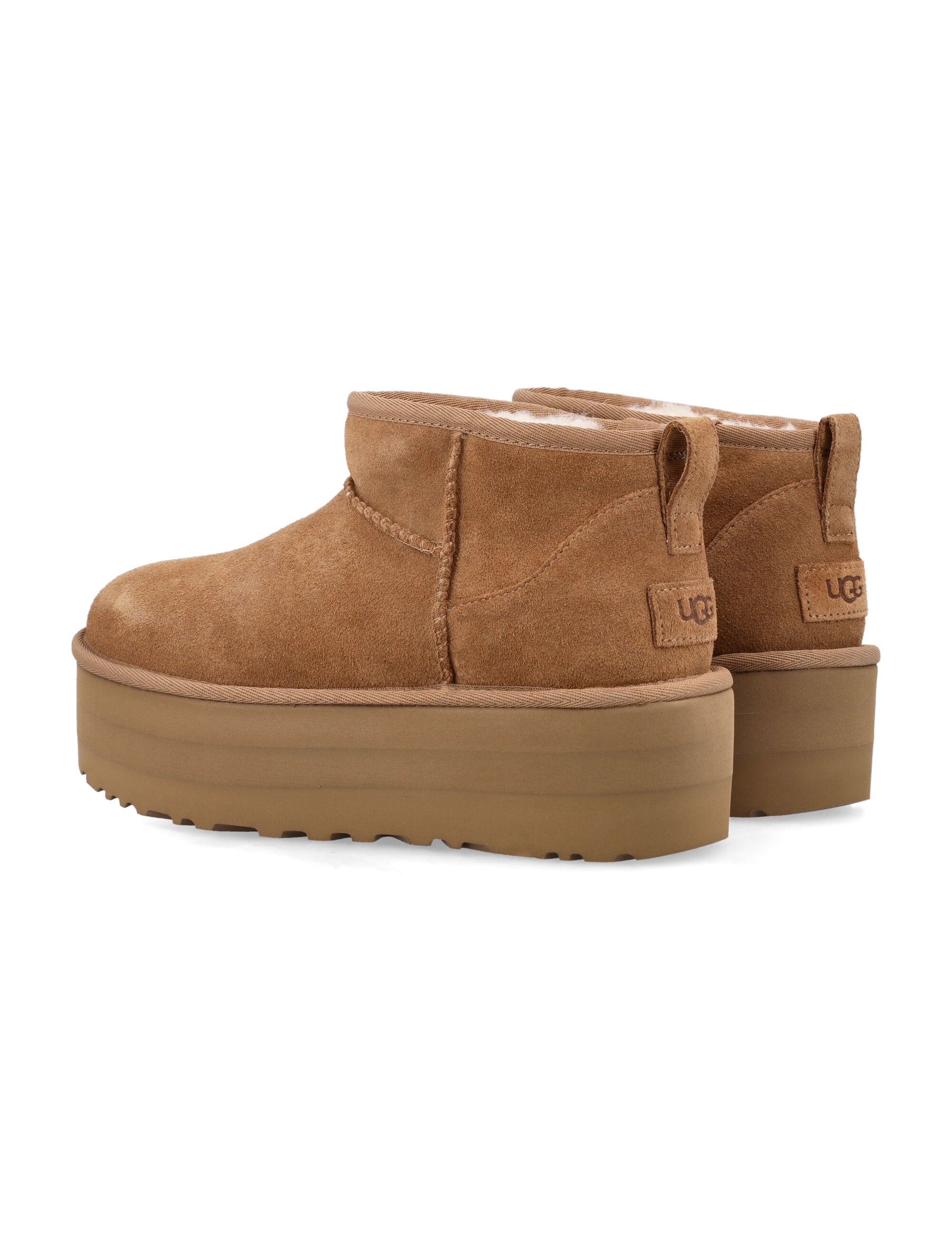 Ugg Womans Classic Ultra Mini Platform Chestnut Upper Boot