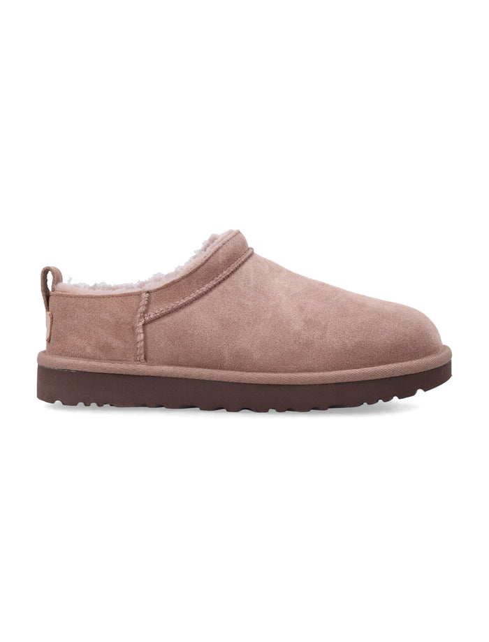 Ugg Classic Micro Suede Sheepskin Boots Rocky Oak Upper Mules