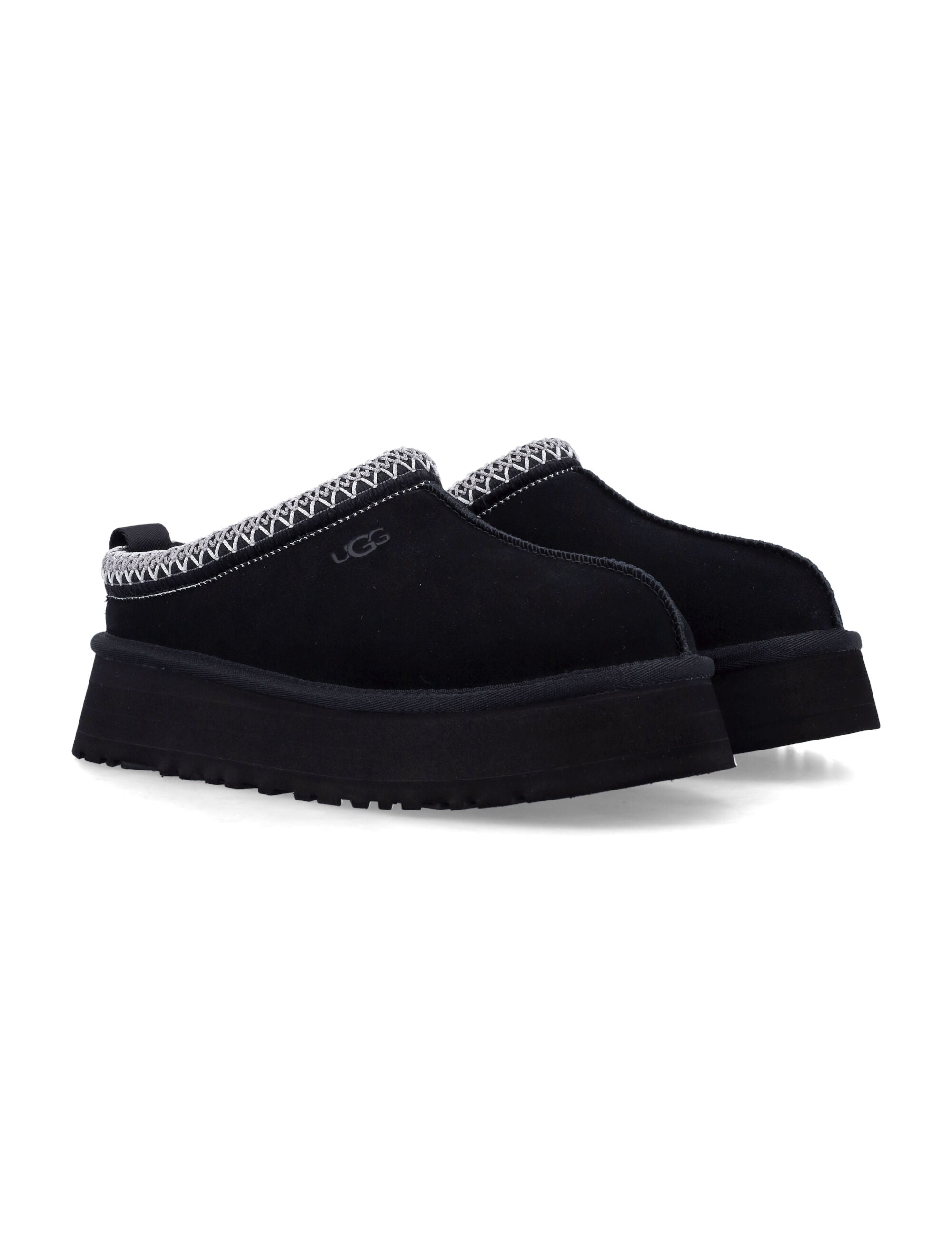 Ugg Tazz Ii Suede Platform Mules Black Upper