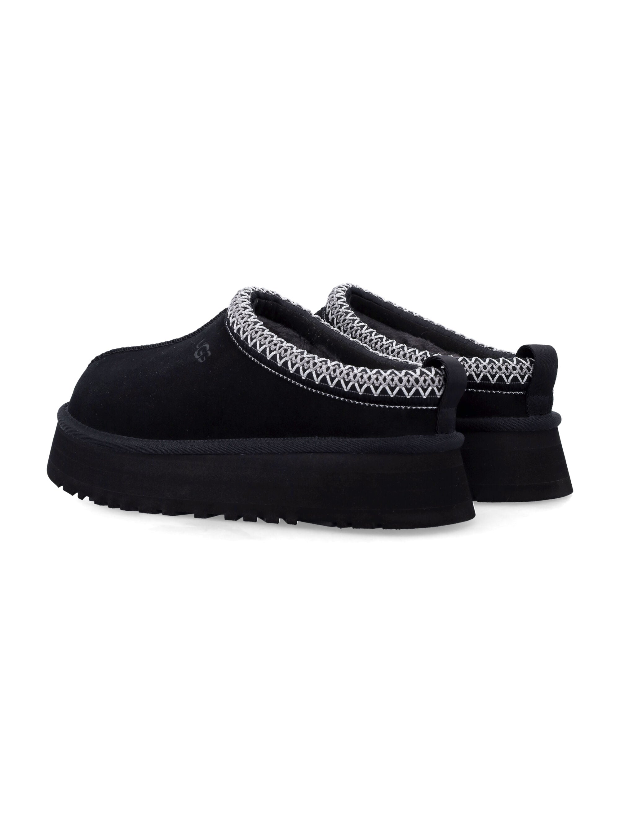 Ugg Tazz Ii Suede Platform Mules Black Upper