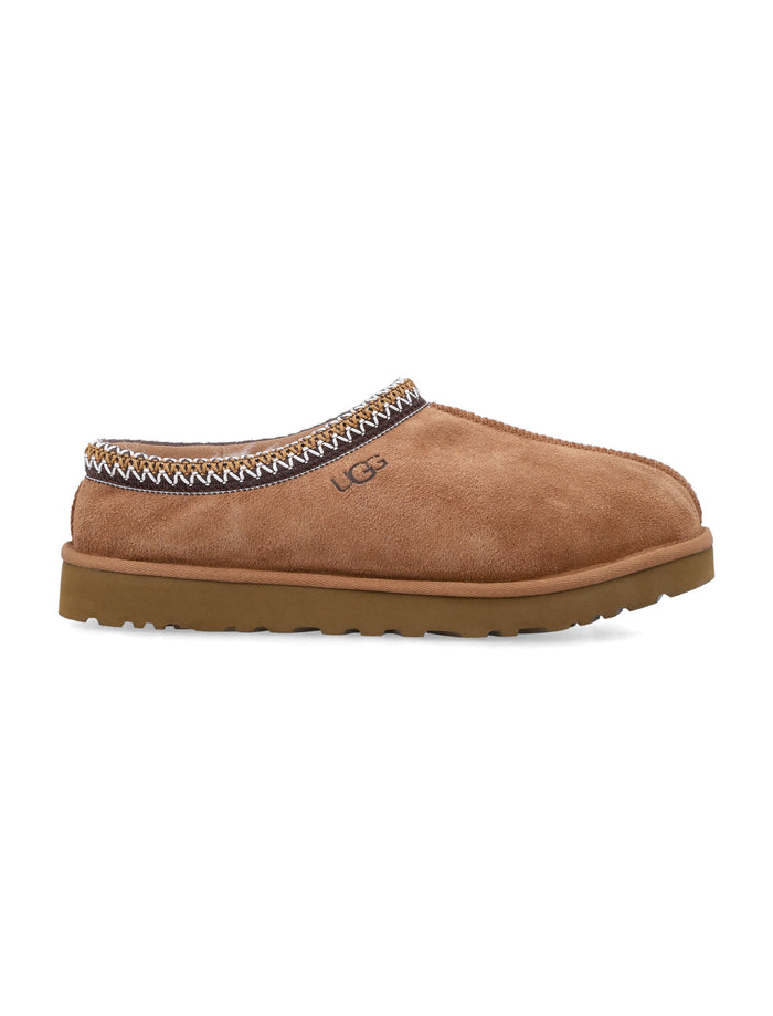 Mans Ugg Tasman Ii Suede Mules Chestnut Upper