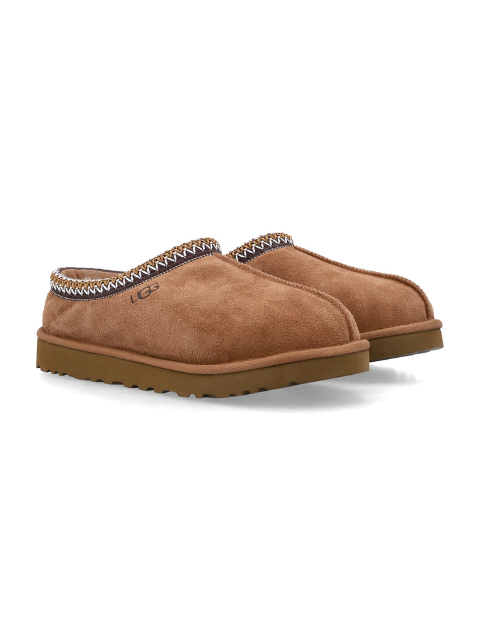 Mans Ugg Tasman Ii Suede Mules Chestnut Upper