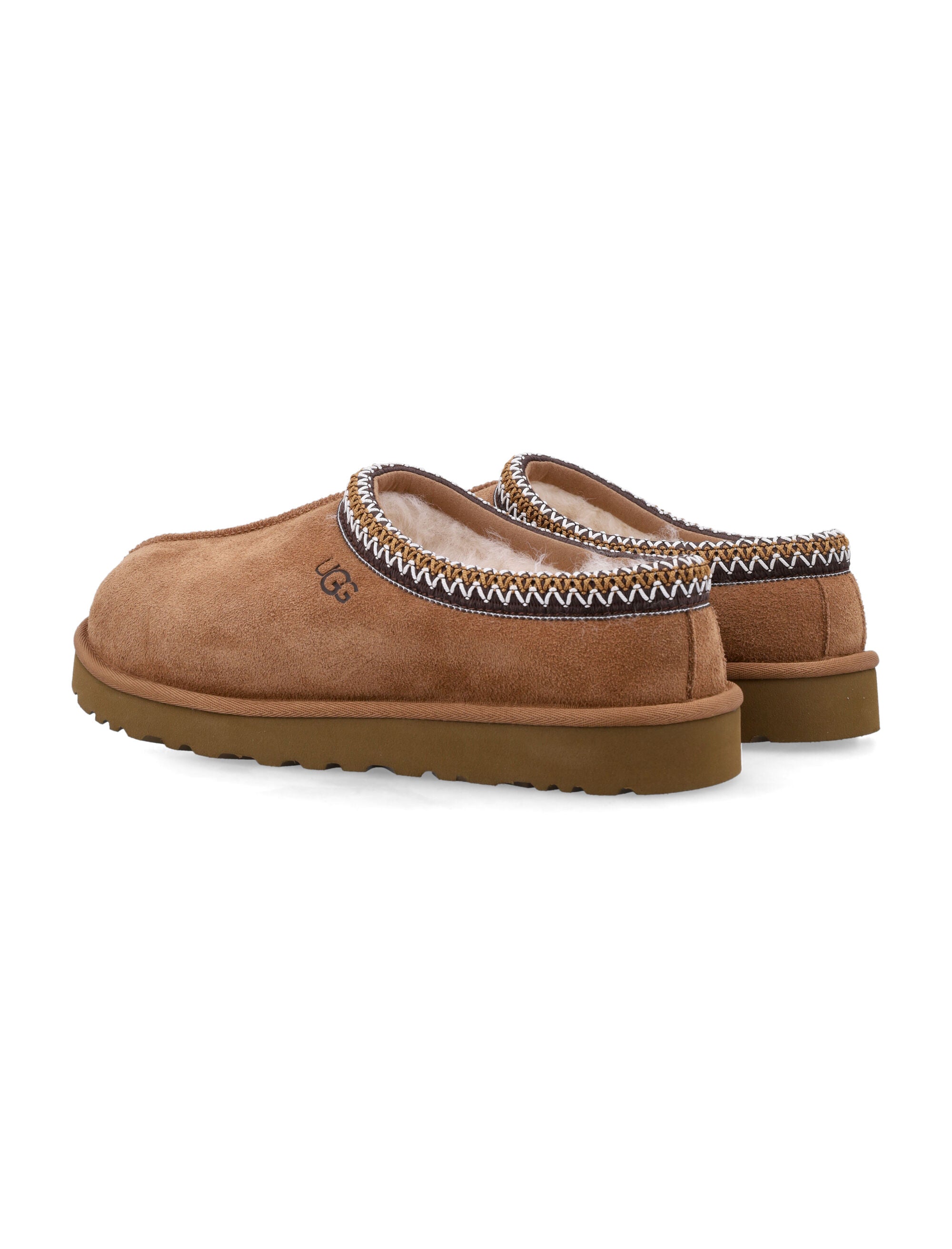 Mans Ugg Tasman Ii Suede Mules Chestnut Upper