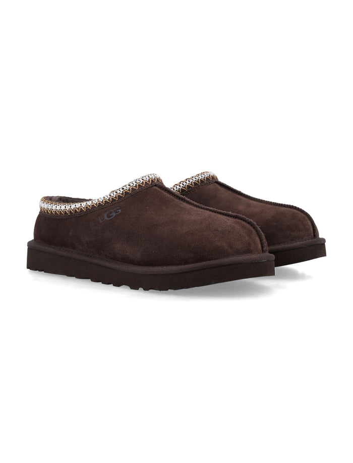 Mans Ugg Tasman Ii Suede Mules Dusted Cocoa Upper