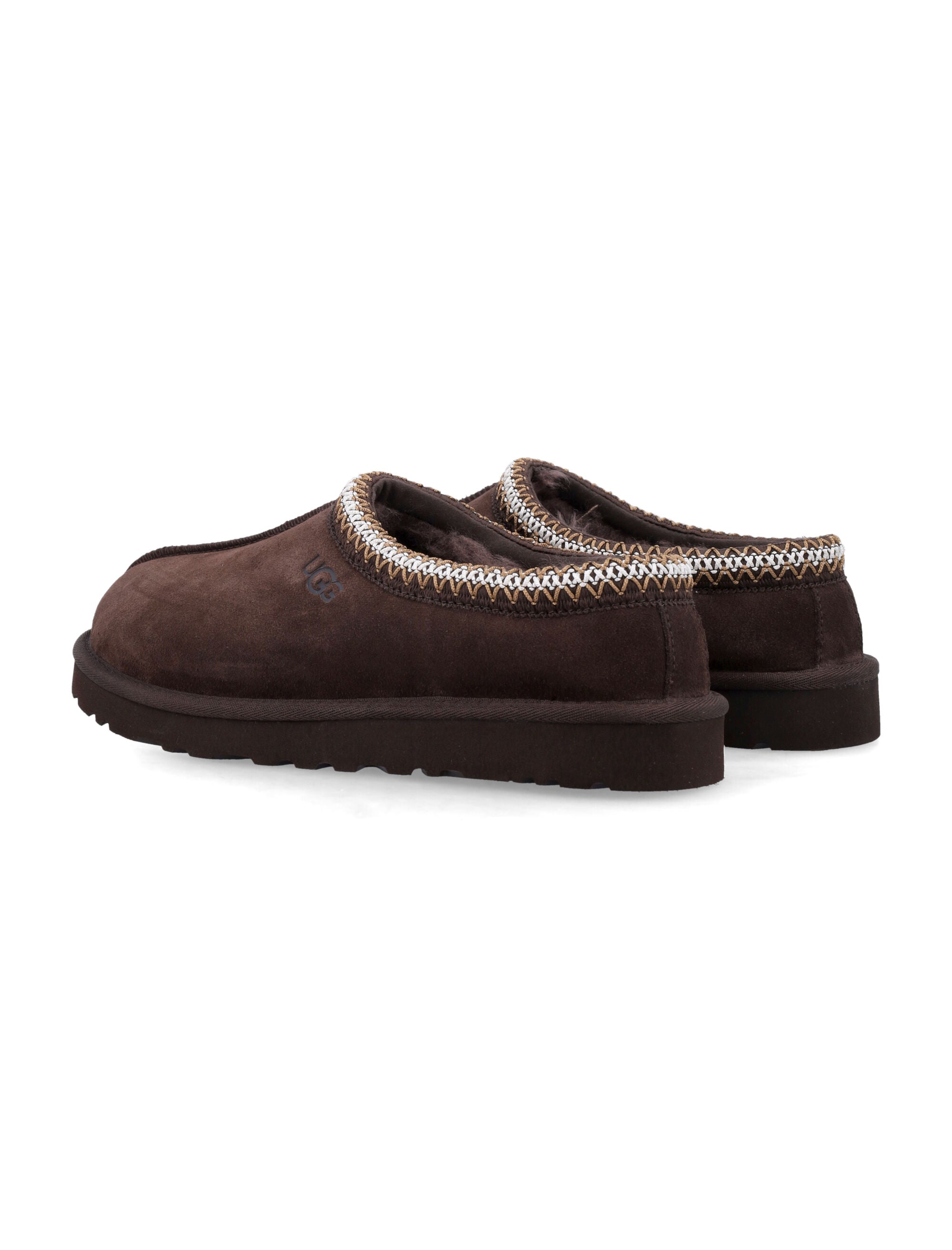Mans Ugg Tasman Ii Suede Mules Dusted Cocoa Upper