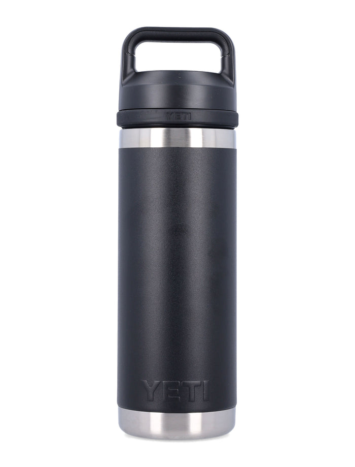 YETI 18 OZ Rambler Water Bottle Black Stainless Steel