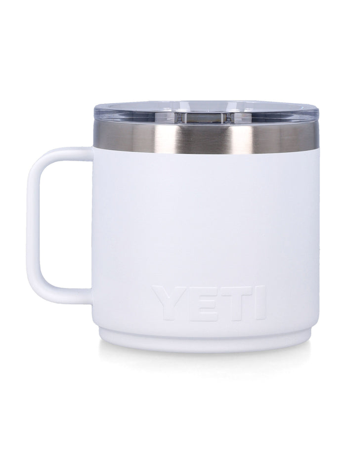 Yety Rambler® 14 oz stackable mug - White 18 8 Stainless Steel Lifestyle