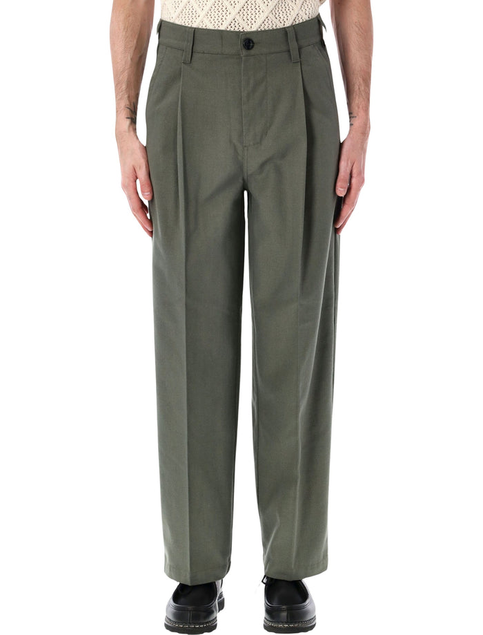 Obey Dean pleated pants Tea Leaf Polyester