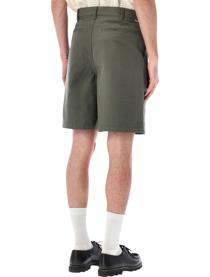 Obey Dean pleated shorts Tea Leaf Polyester