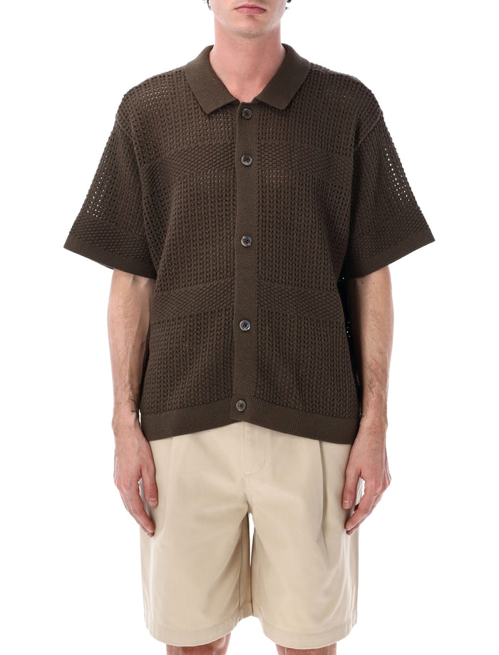 Obey Zach Knit Shirt Wren Cotton Cardigan