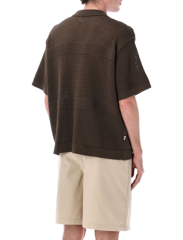 Obey Zach Knit Shirt Wren Cotton Cardigan