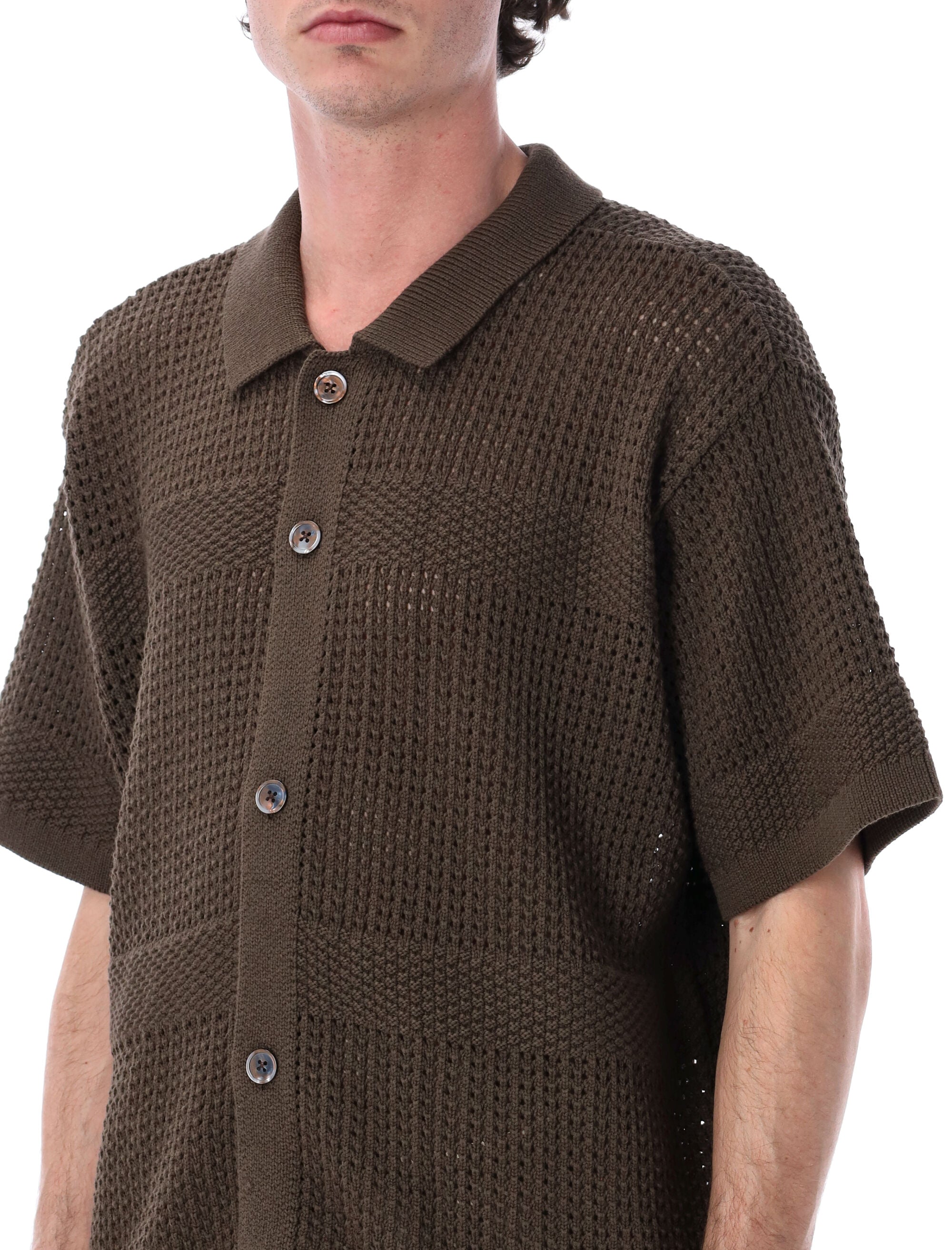 Obey Zach Knit Shirt Wren Cotton Cardigan