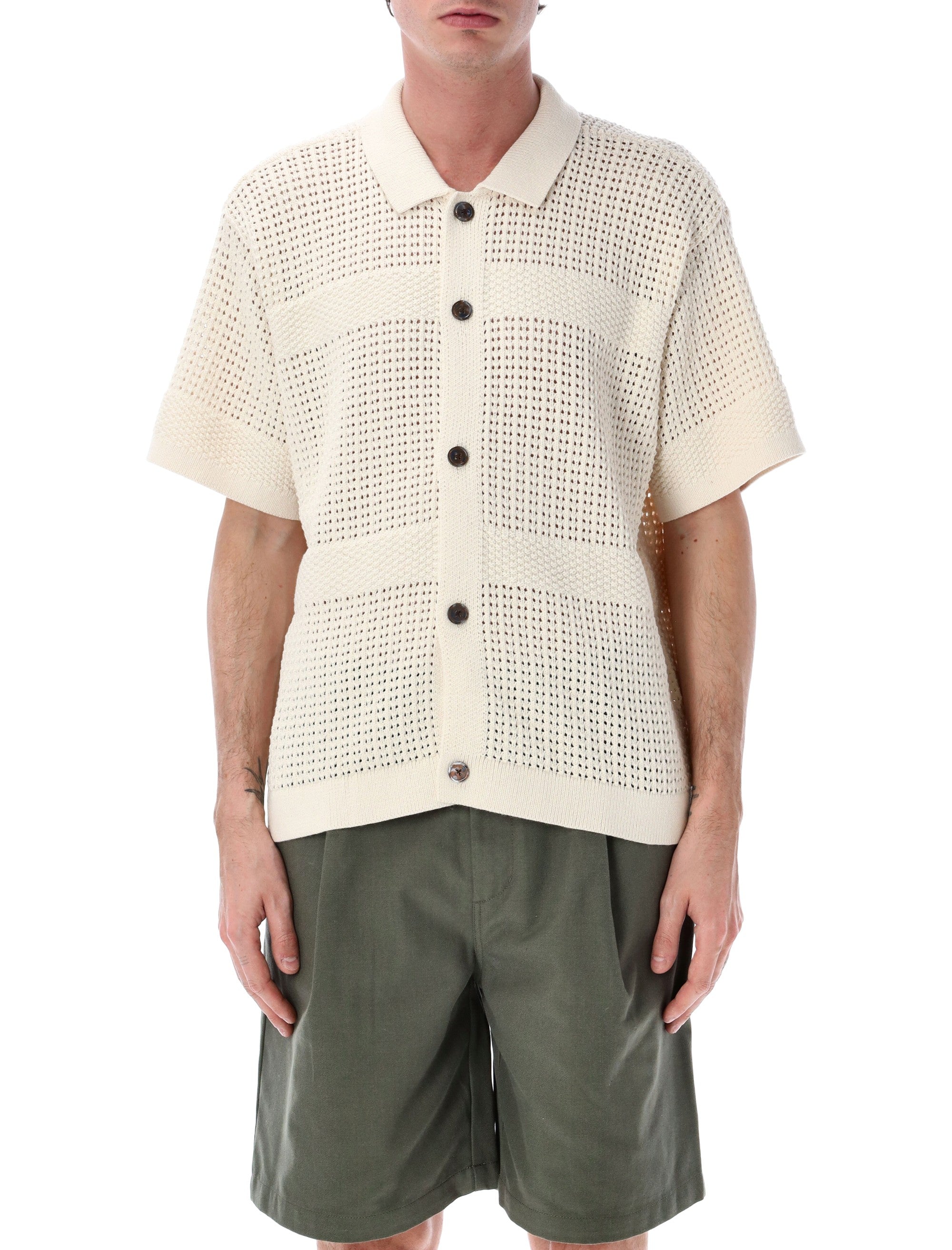 Obey Zach Knit Shirt Unbleached Cotton Cardigan