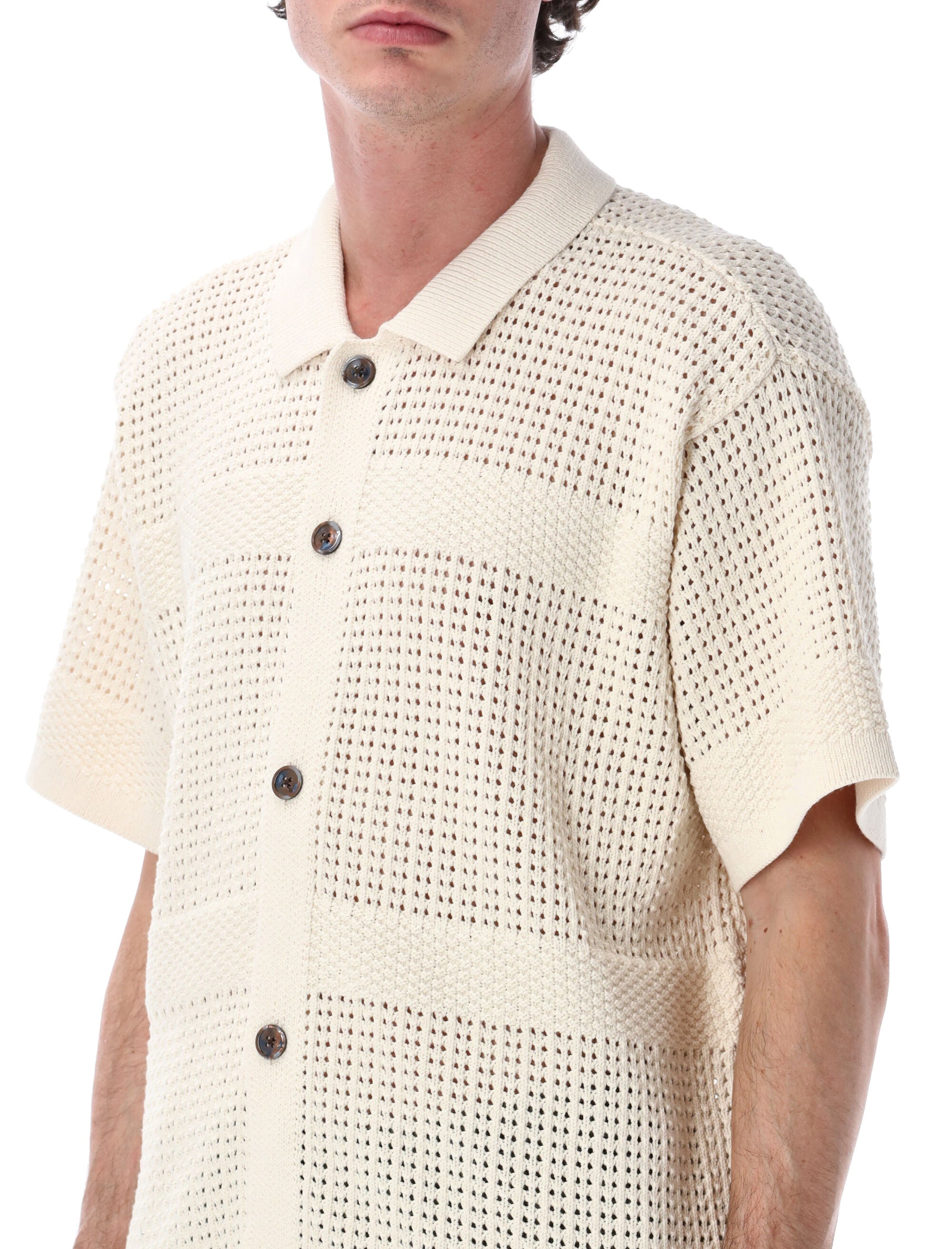 Obey Zach Knit Shirt Unbleached Cotton Cardigan