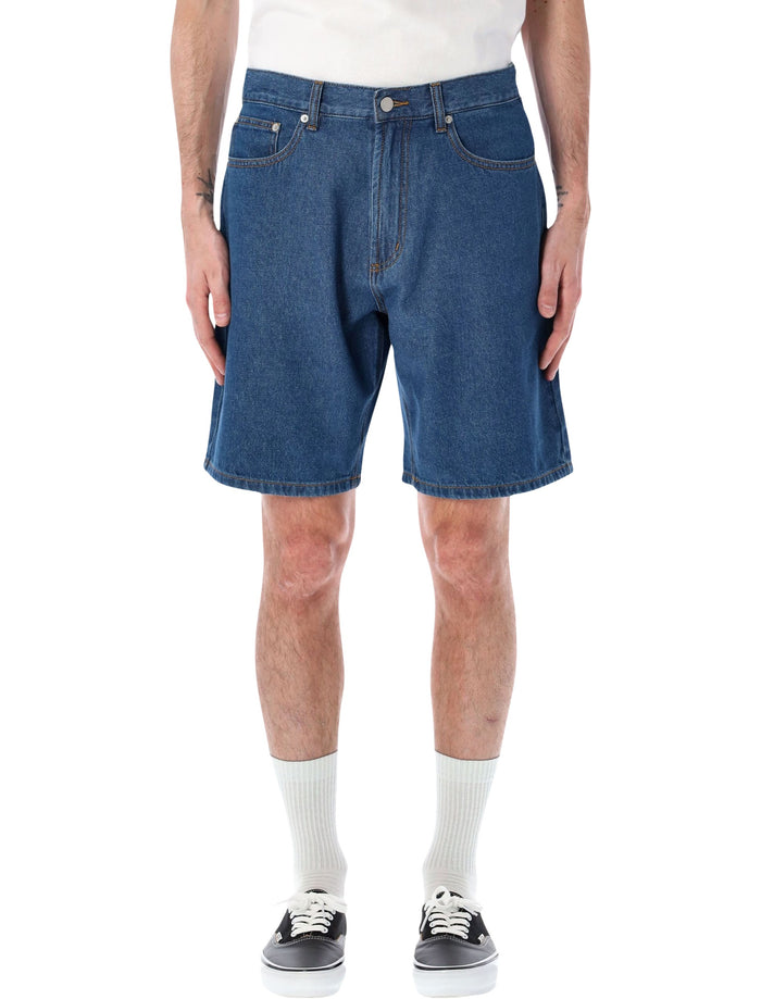 Obey Emerson denim shorts Blue Stone Wash Cotton