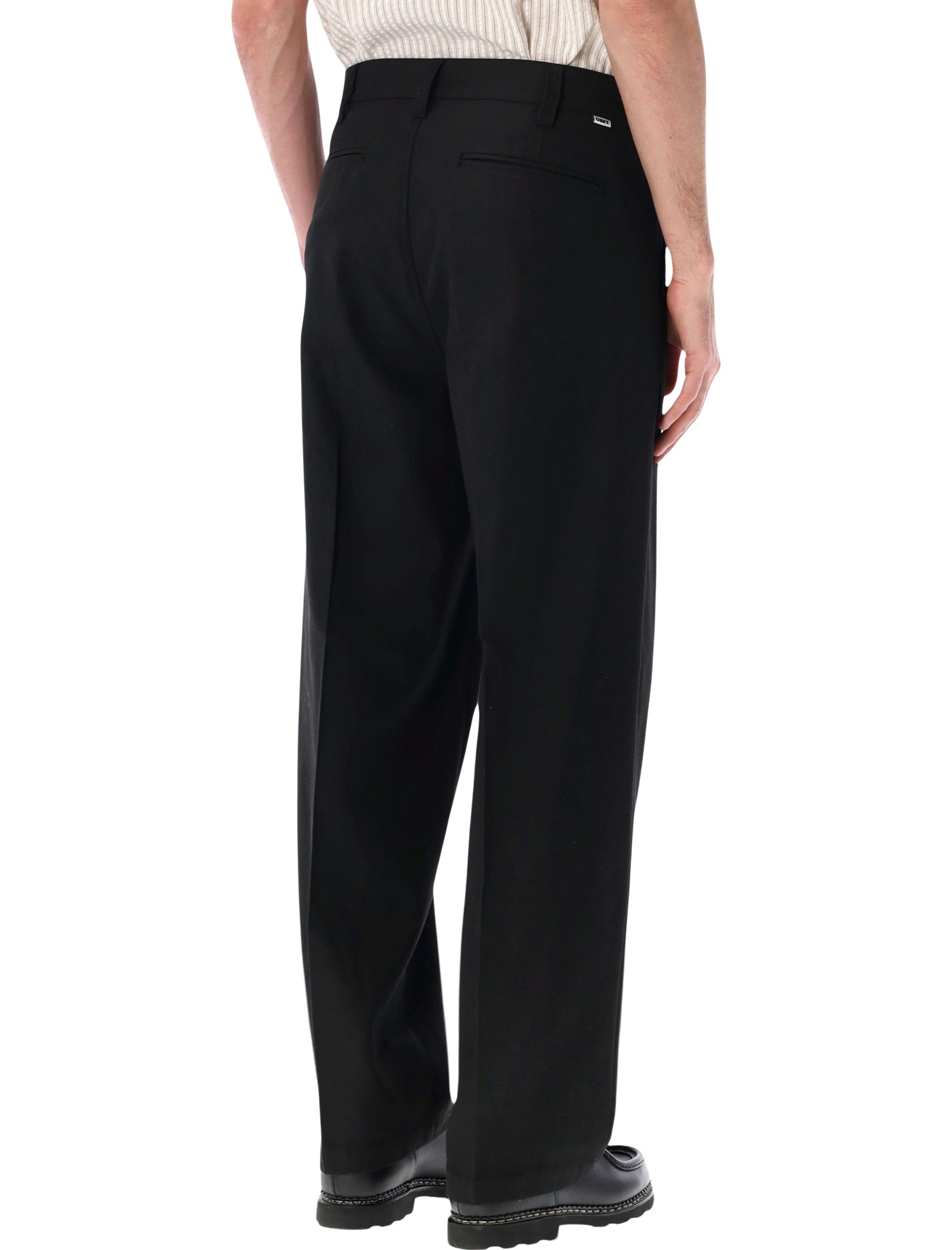 Obey Dean Pleated Pants Black Polyester