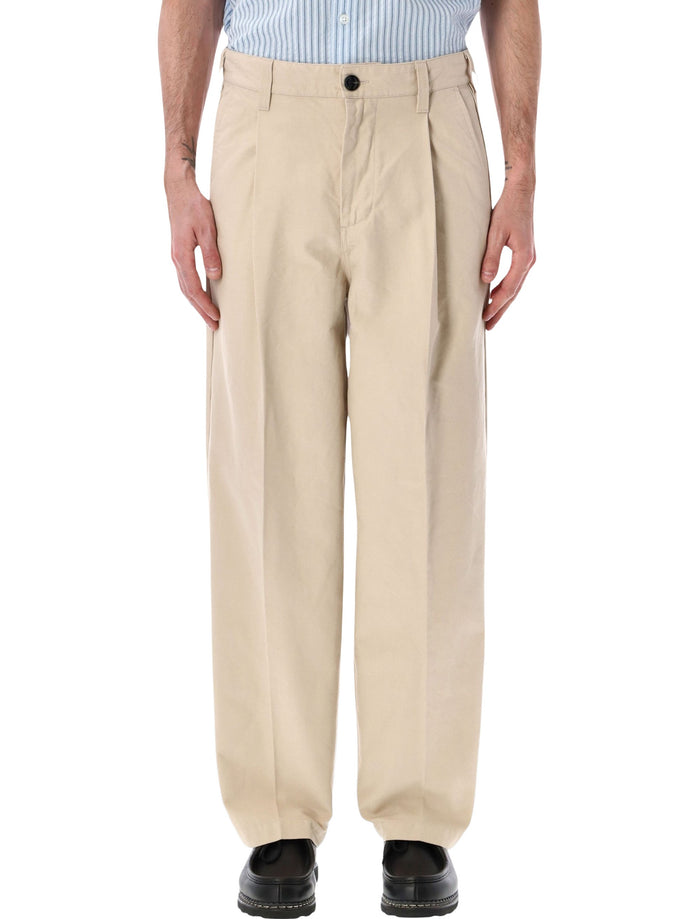 Obey Dean pleated pants Cement Polyester