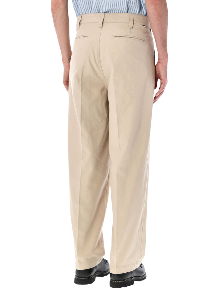 Obey Dean pleated pants Cement Polyester