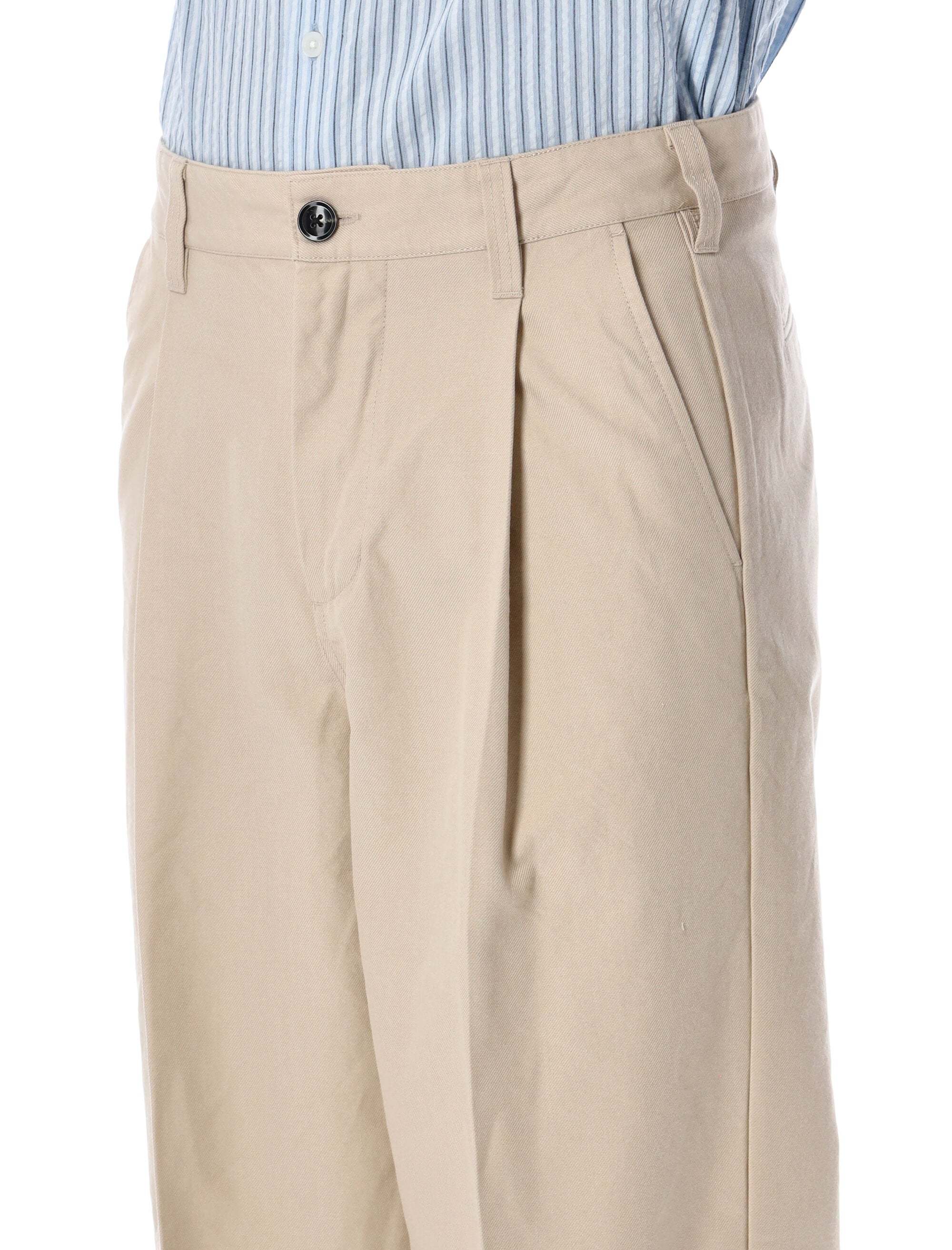 Obey Dean Pleated Pants Cement Polyester