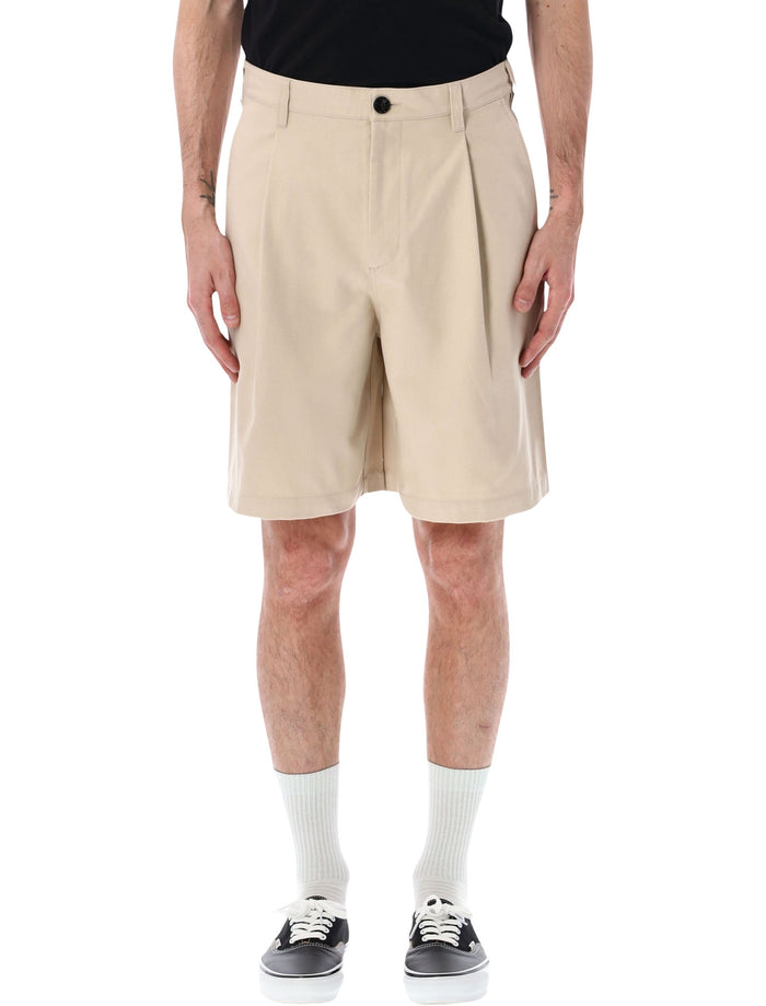 Obey Dean pleated shorts Cement Polyester