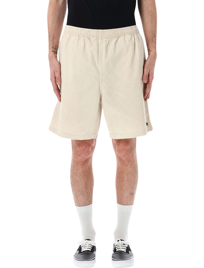 Obey Horizon corduroy cotton shorts Birch Faded Wash