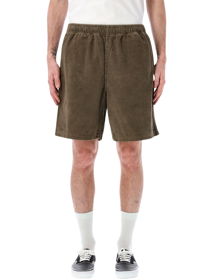 Obey Horizon corduroy cotton shorts Canteen Faded Wash