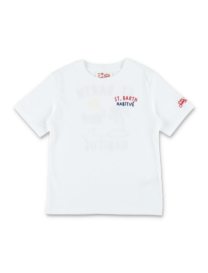 Mc2 Saint Barth Portland Junior T-Shirt White Cotton