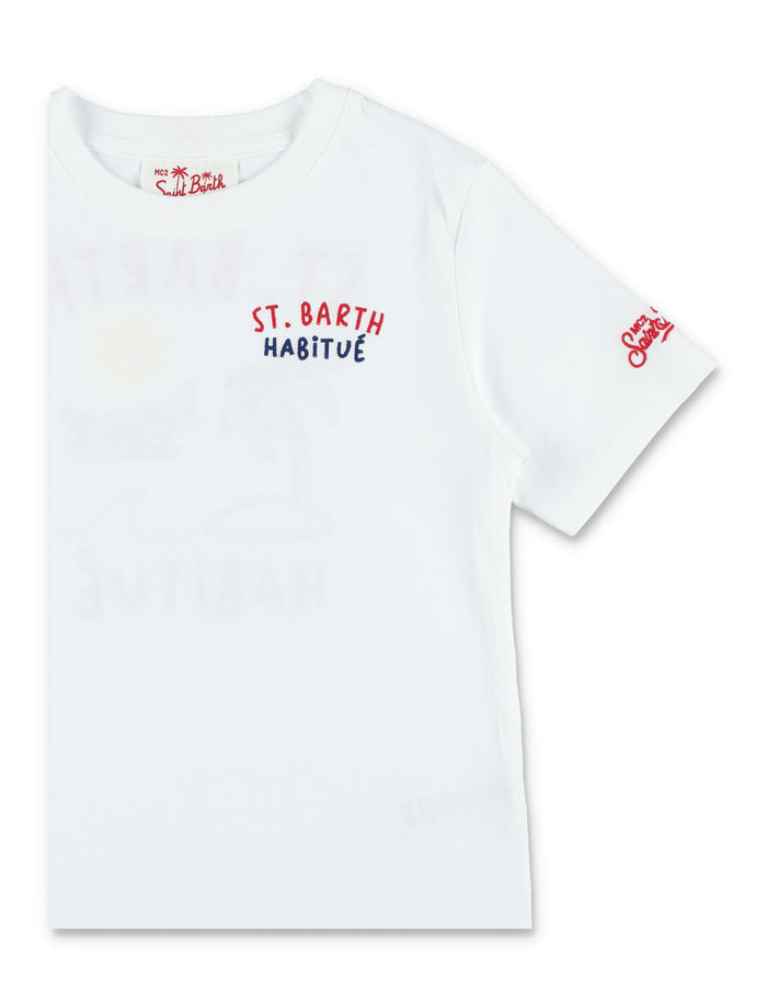 Mc2 Saint Barth Portland Junior T-Shirt White Cotton
