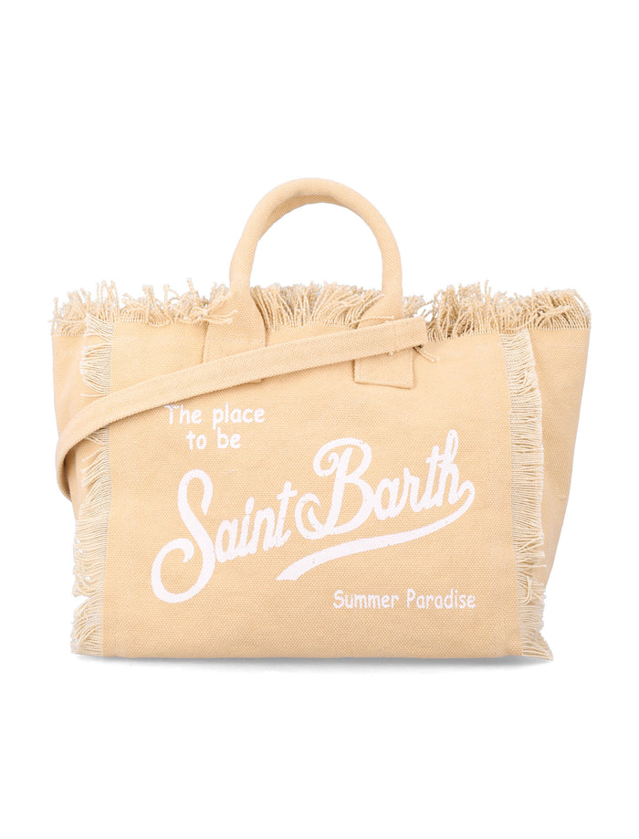 Mc2 Saint Barth Colette Beige Canvas Girls Bag Cotton Tote