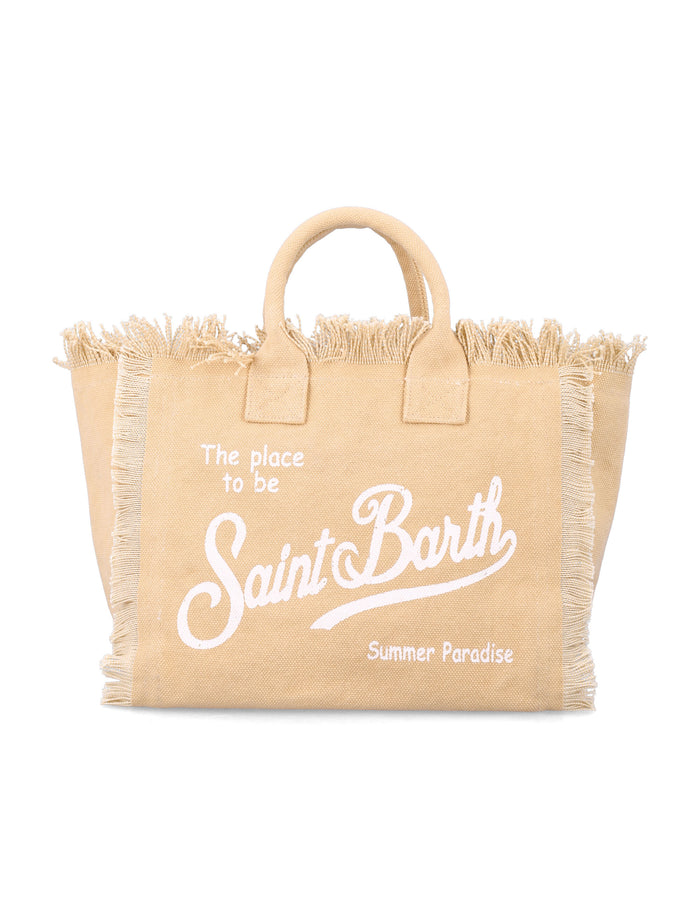 Mc2 Saint Barth Colette Beige Canvas Girls Bag Cotton Tote