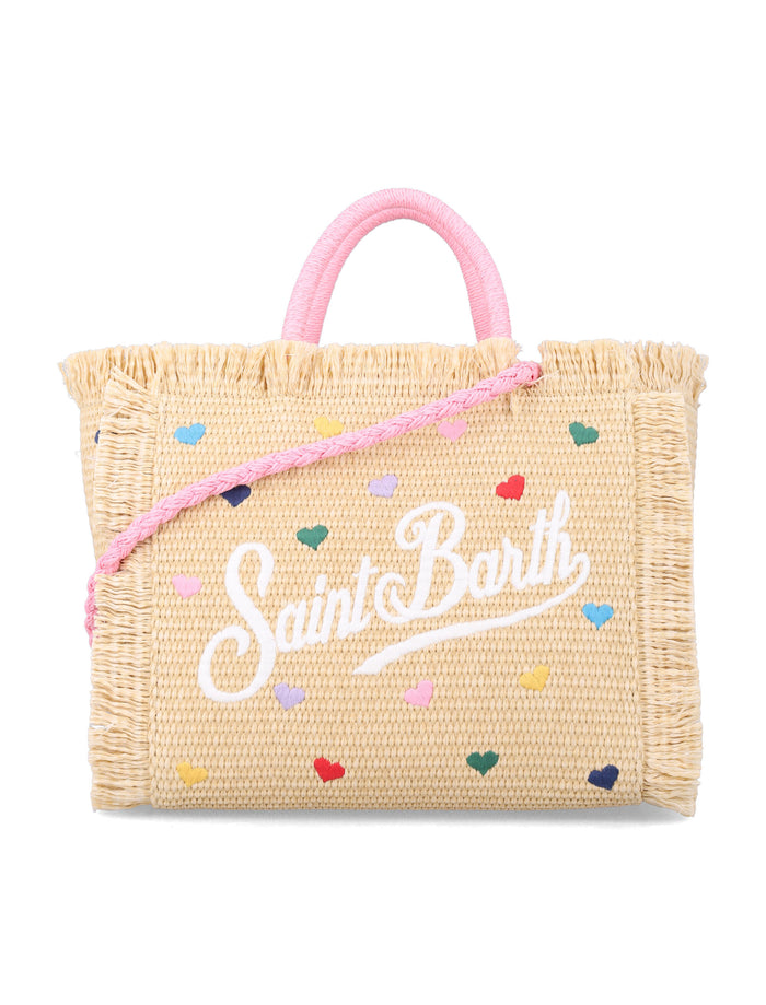 Mc2 Saint Barth Colette Straw Effect Bag Natural Cotton Tote