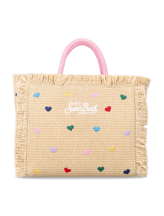 Mc2 Saint Barth Colette Straw Effect Bag Natural Cotton Tote