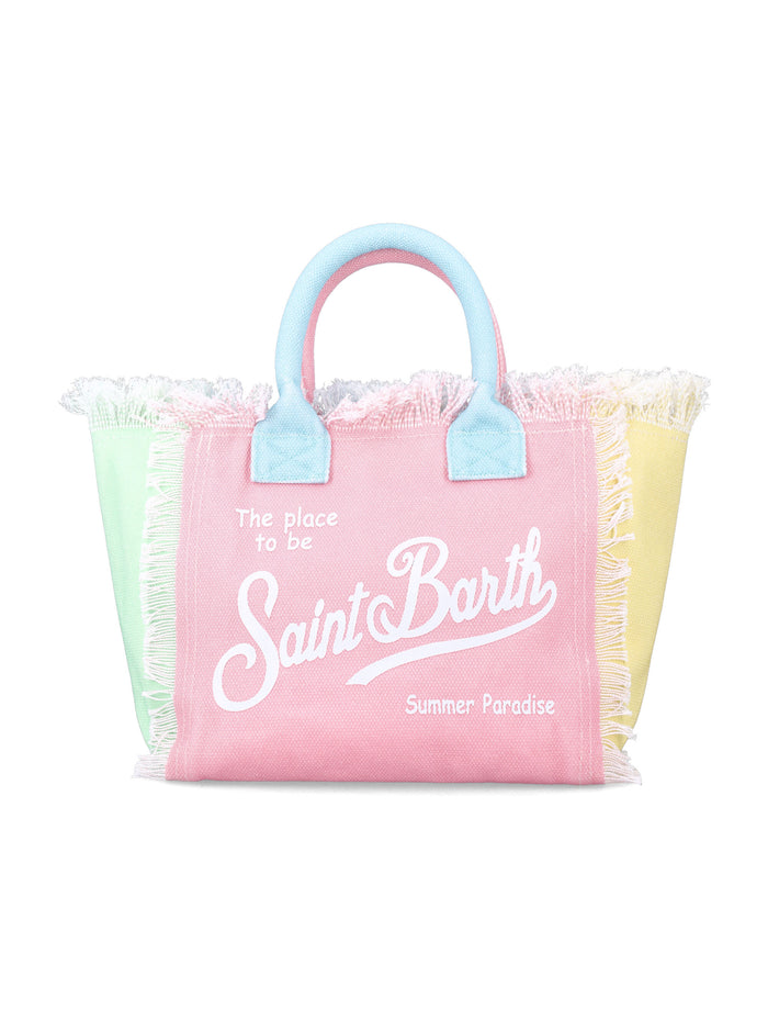 Mc2 Saint Barth Colette Multicolor Canvas Girls Bag Cotton Tote