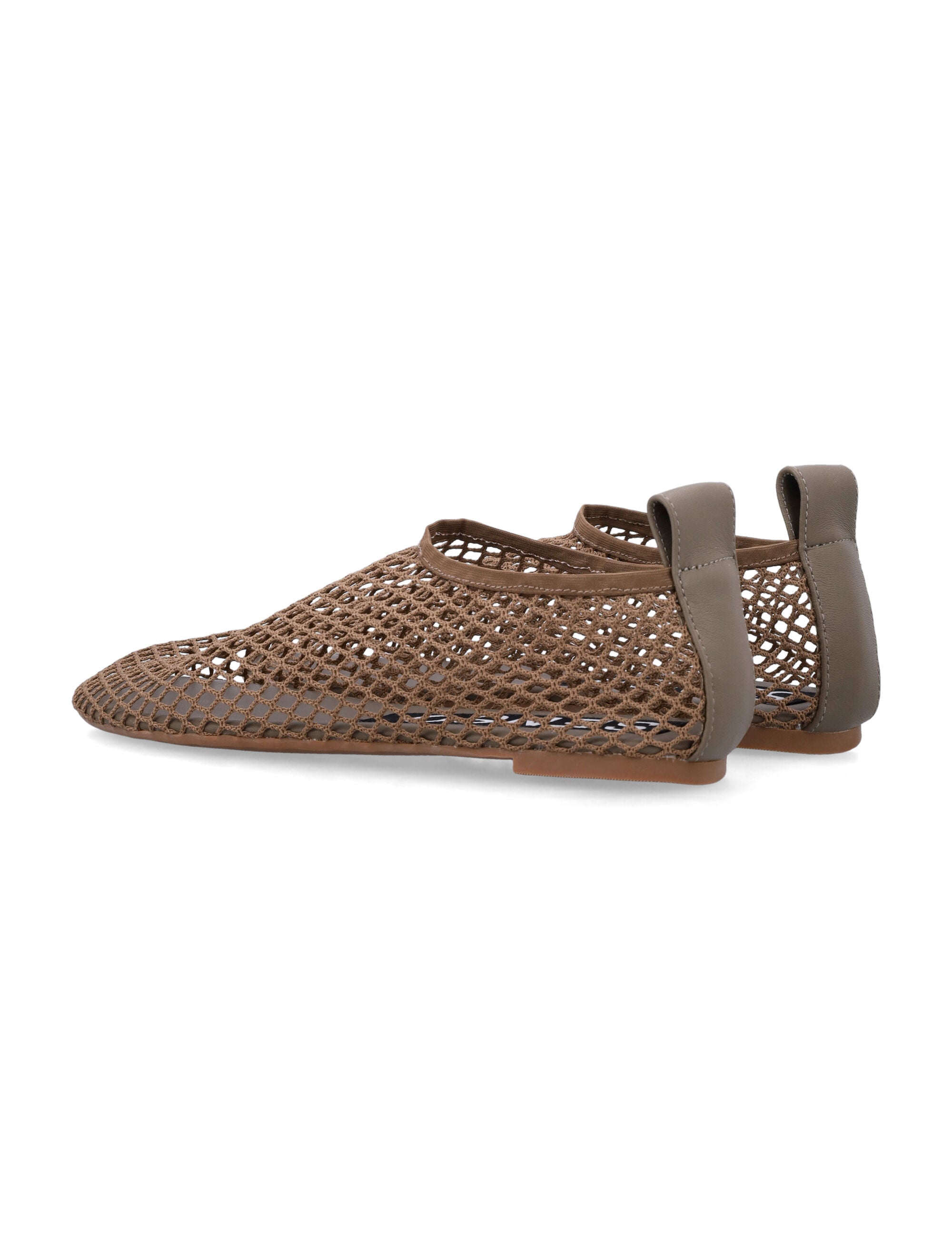 Senso Cordelia Net Ballet Flats Khaki Upper Flat Shoes