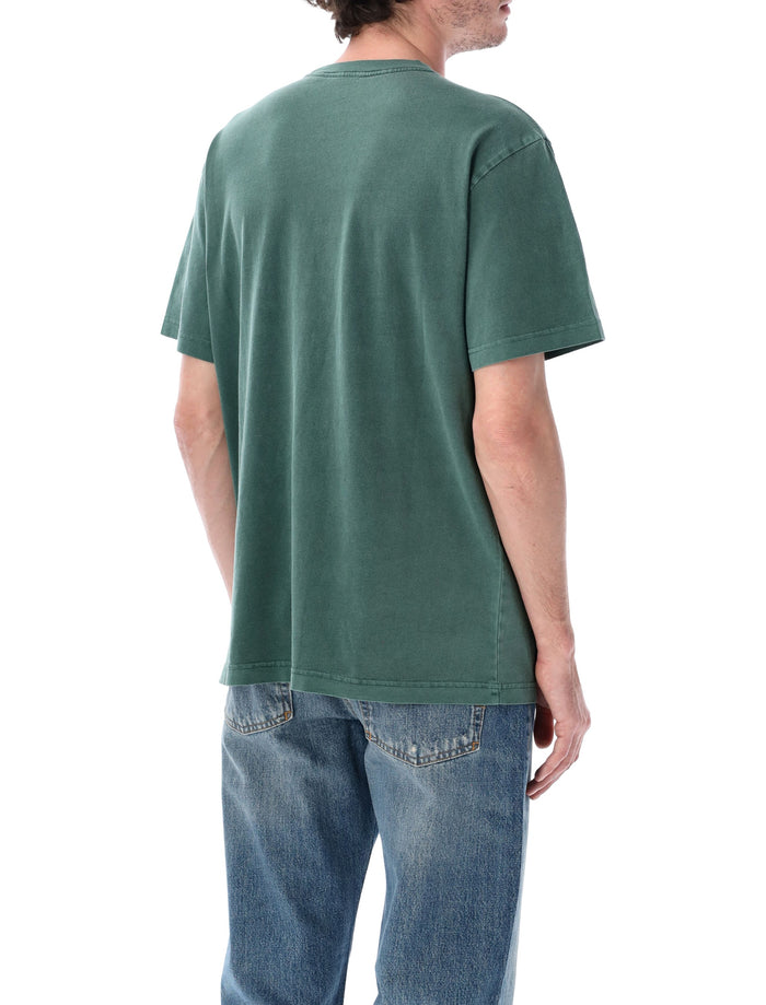 Obey Jersey T-Shirt With Embroidered Logo Pine Needle Cotton Tshirt