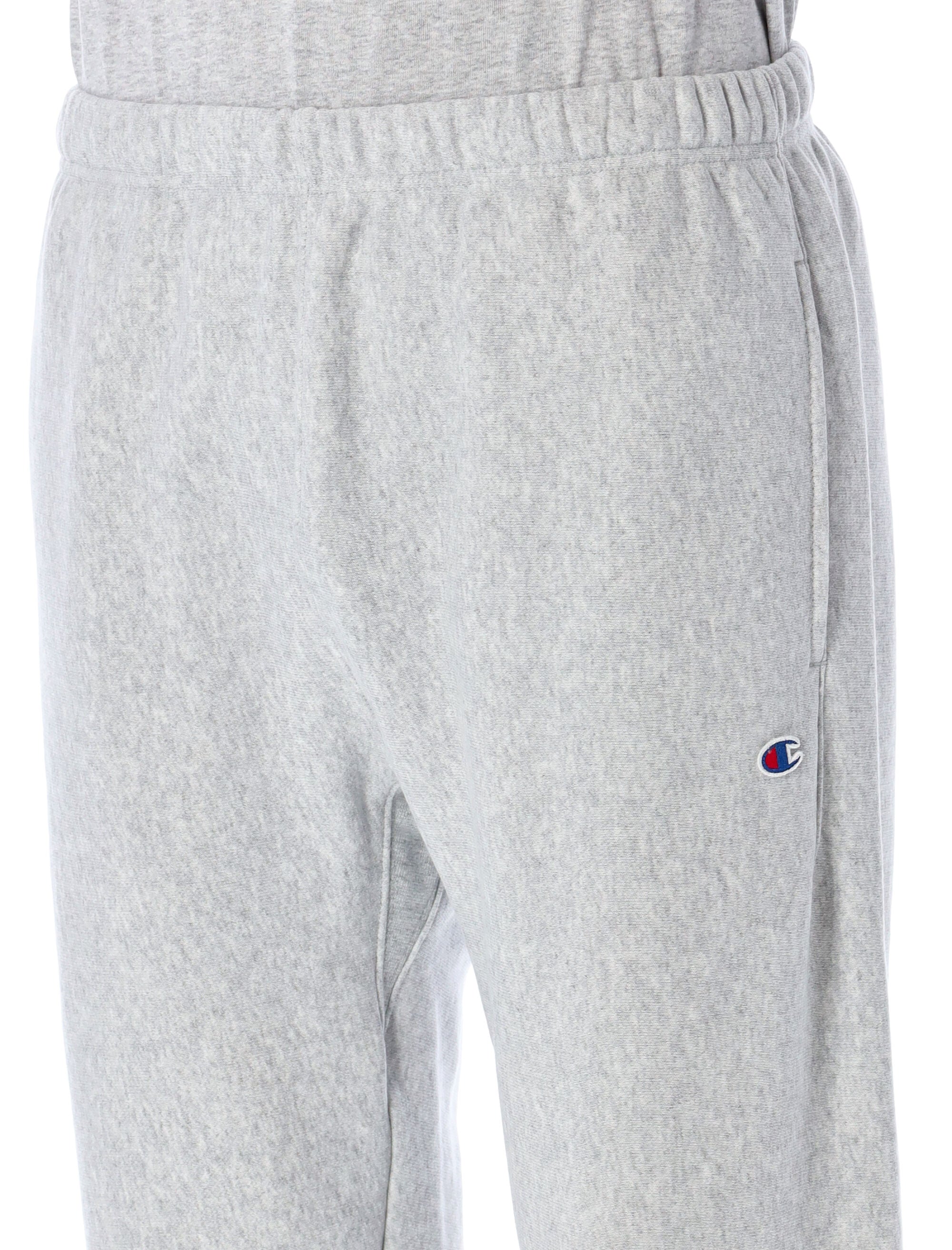 Champion Wide-Leg Fleece Joggers Grey Mel Cotton