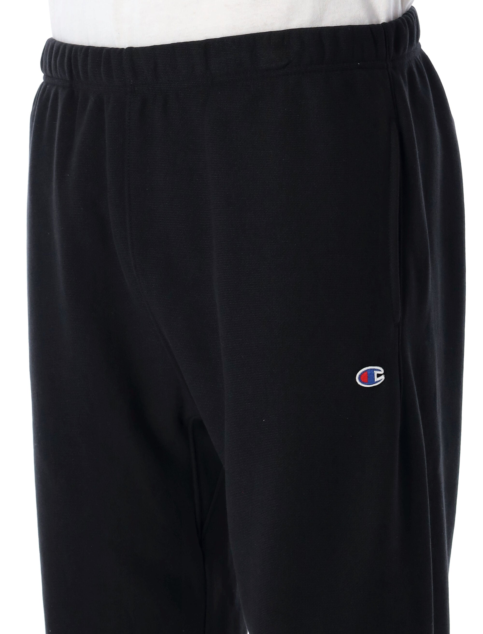 Champion Wide-Leg Fleece Joggers Black Cotton