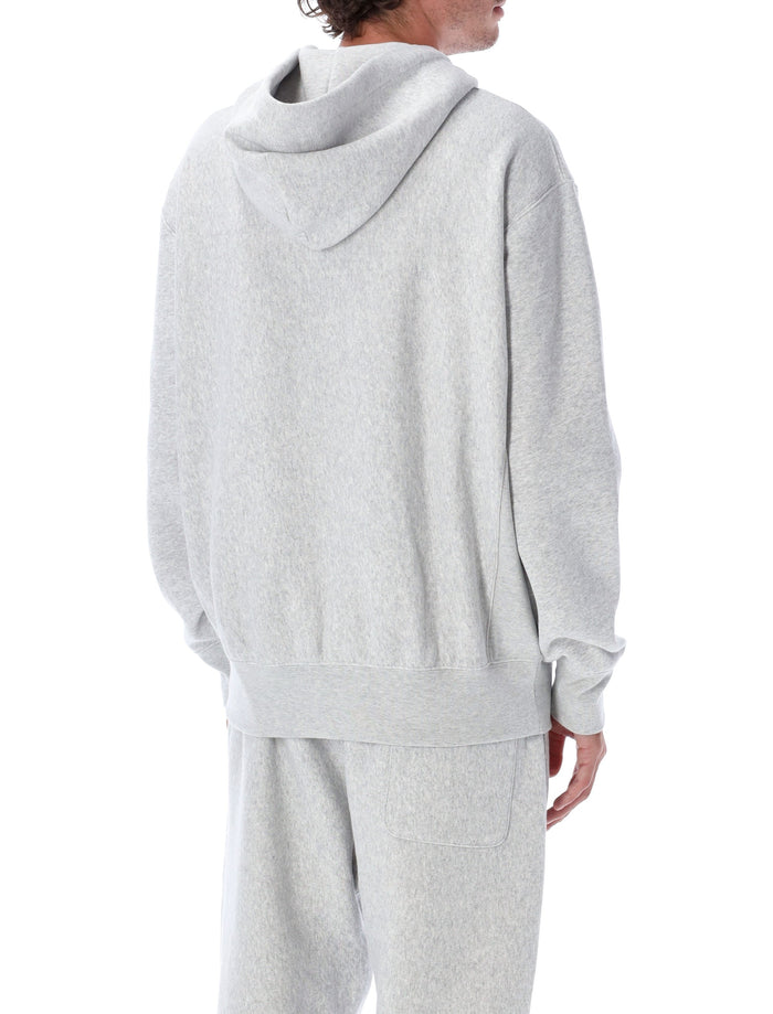 Champion Oversized Zip Hoodie Grey Mel Cotton Sweatshirt