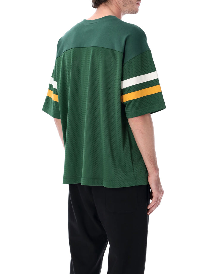 Champion Reverse Weave Mesh Football T-Shirt Green Polyester Tshirt