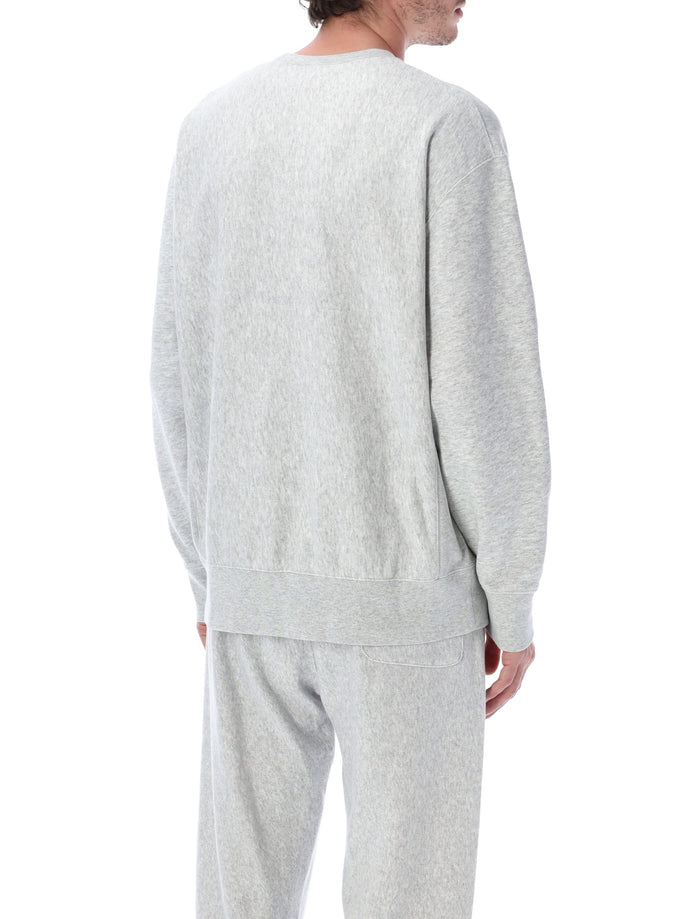Champion Reverse Weave Crewneck Sweatshirt With Logo Loxgm Cotton