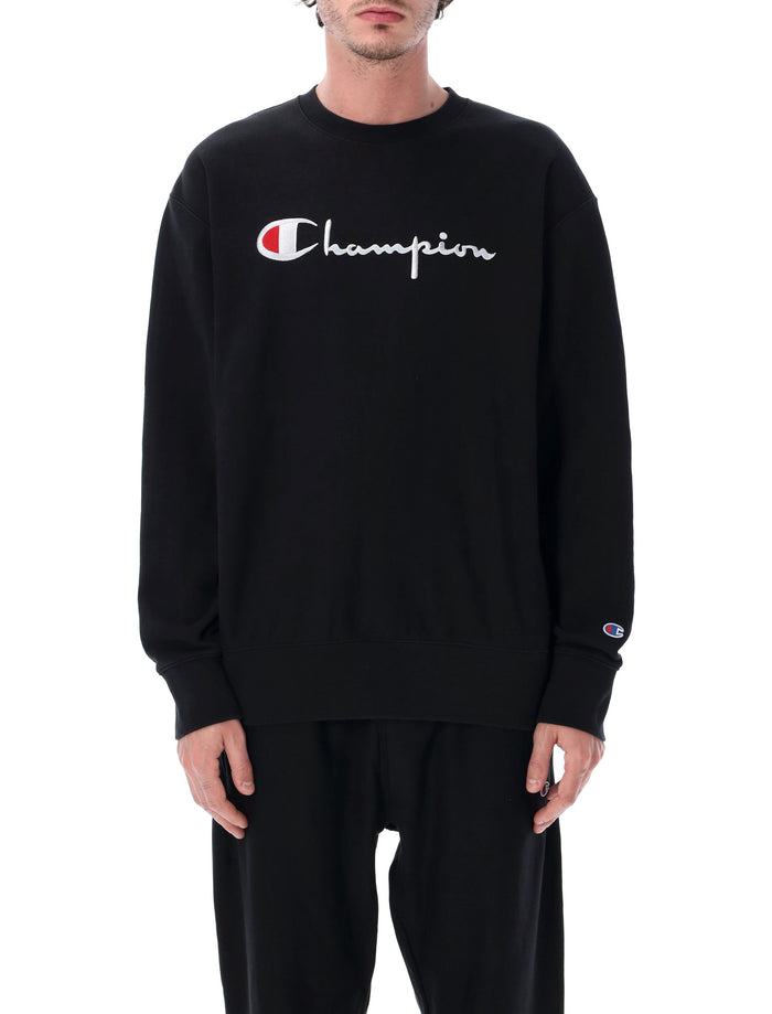 Champion Reverse Weave Crewneck Sweatshirt With Logo Nbk Cotton