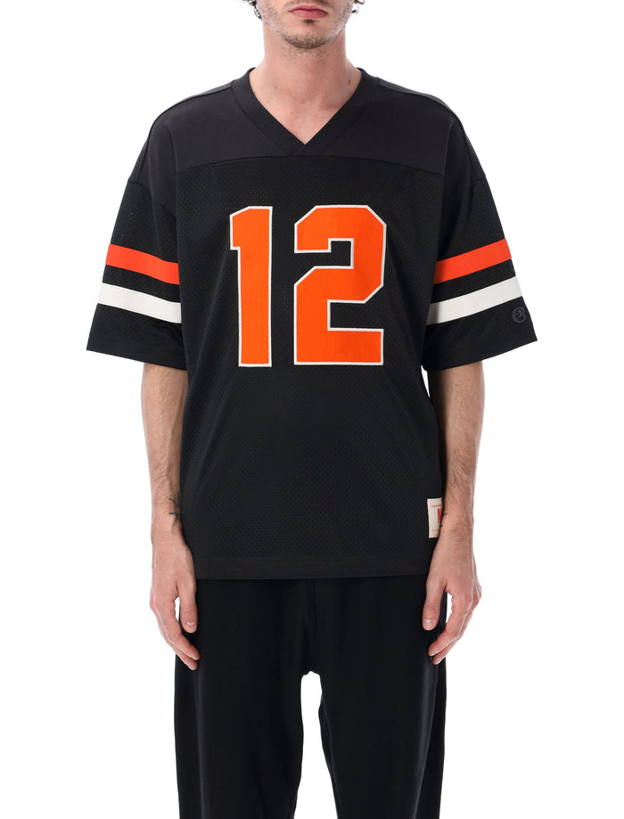 Champion Reverse Weave Mesh Football T-Shirt Black Polyester Tshirt